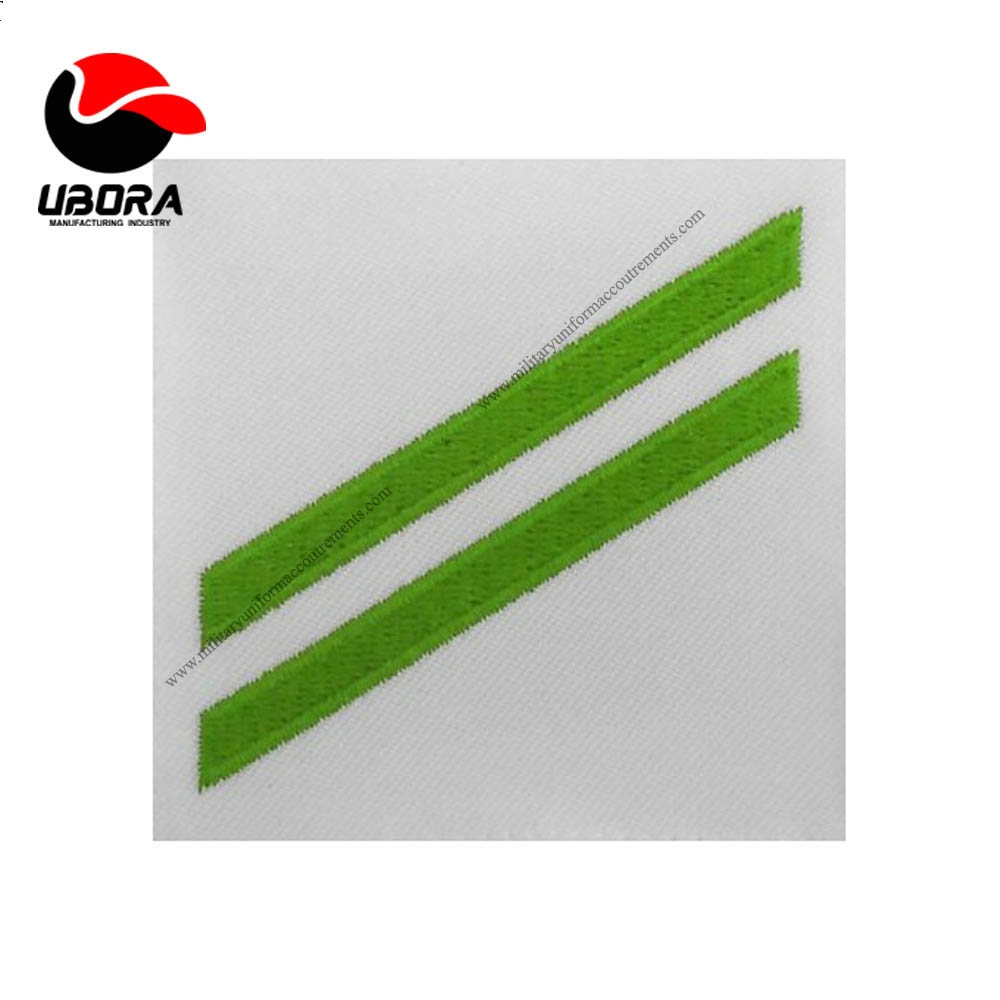 chevron custom made Badge green chevrons on white Uniform Service Stripes, army military uniform